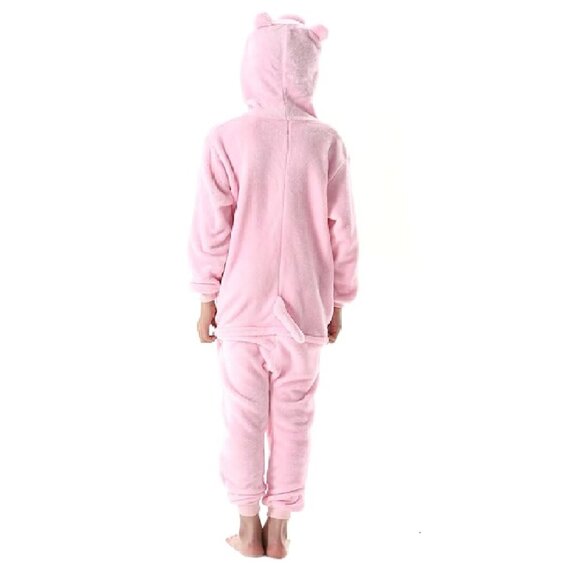 Onesie Pajamas Sleepwear Costume Halloween PINK PIG Youth 10-12 59" NWOT - Picture 4 of 17